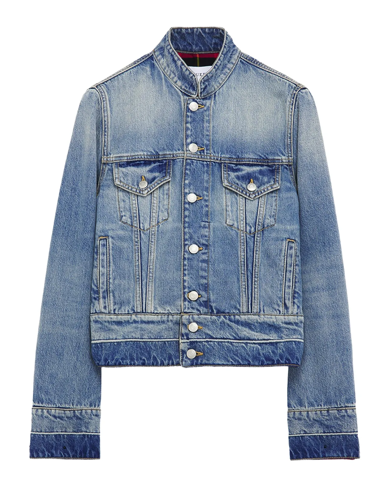 Men's Band-Collar Denim Jacket Men's Band-Collar Denim Jacket