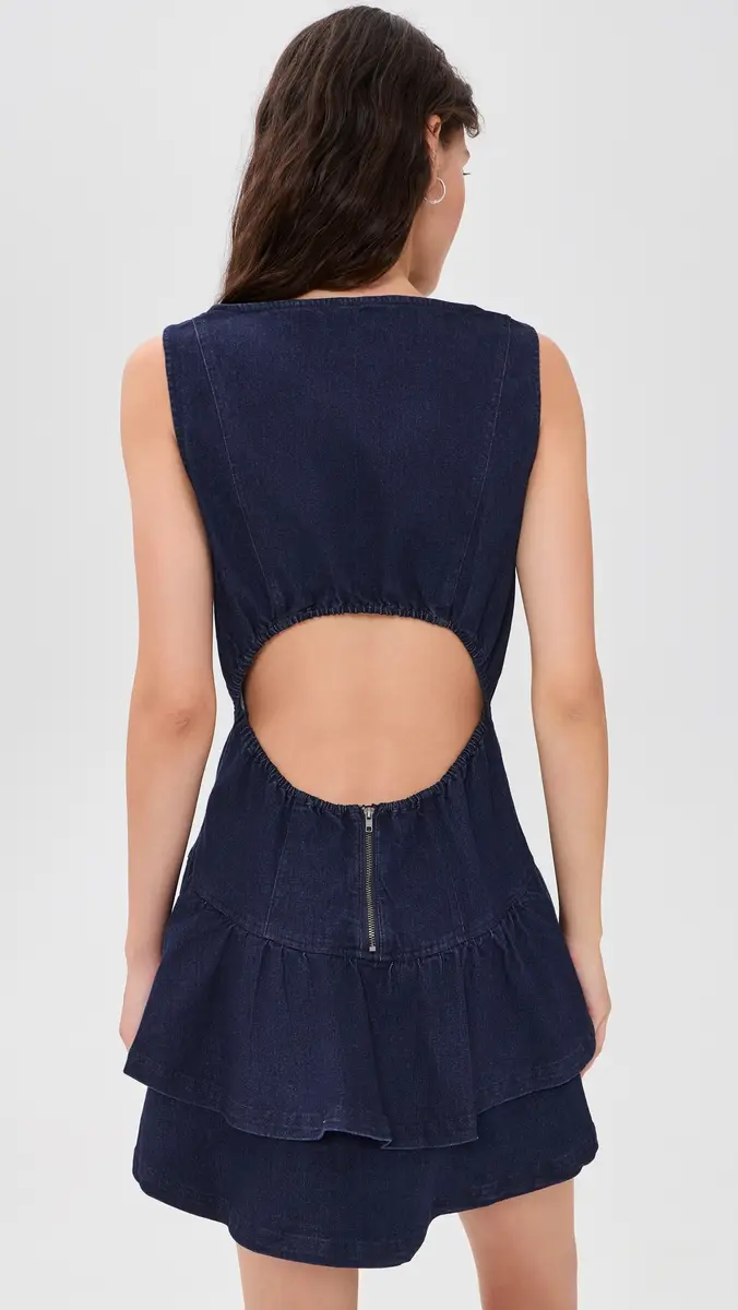 Free People Slow Burn Denim Mini Dress | Thumbnail 3 Free People Slow Burn Denim Mini Dress | Thumbnail 3