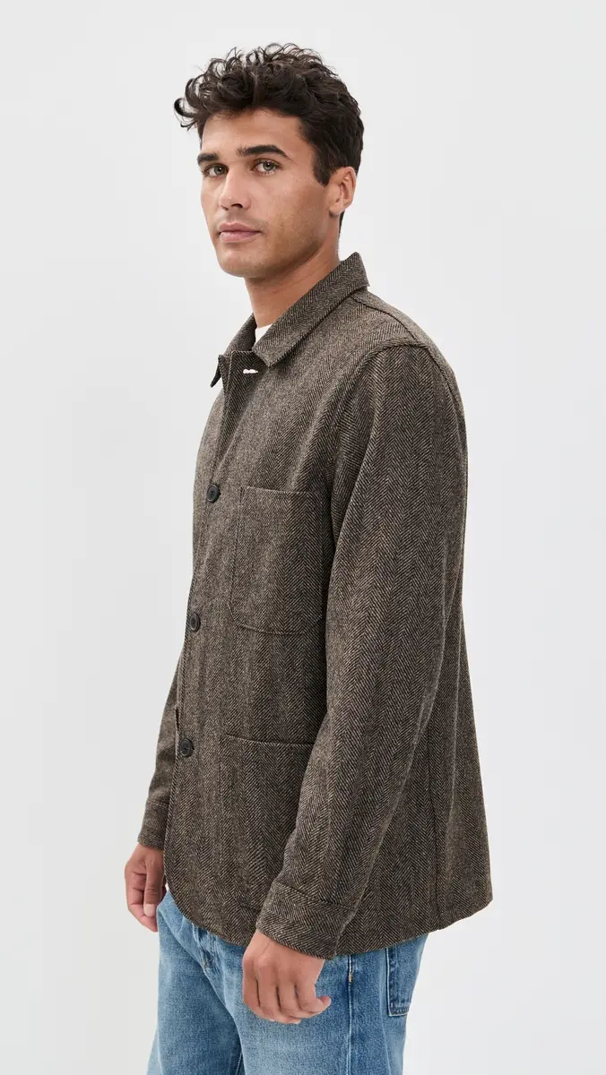 Portuguese Flannel Labura Wool Herringbone Jacket | Thumbnail 4