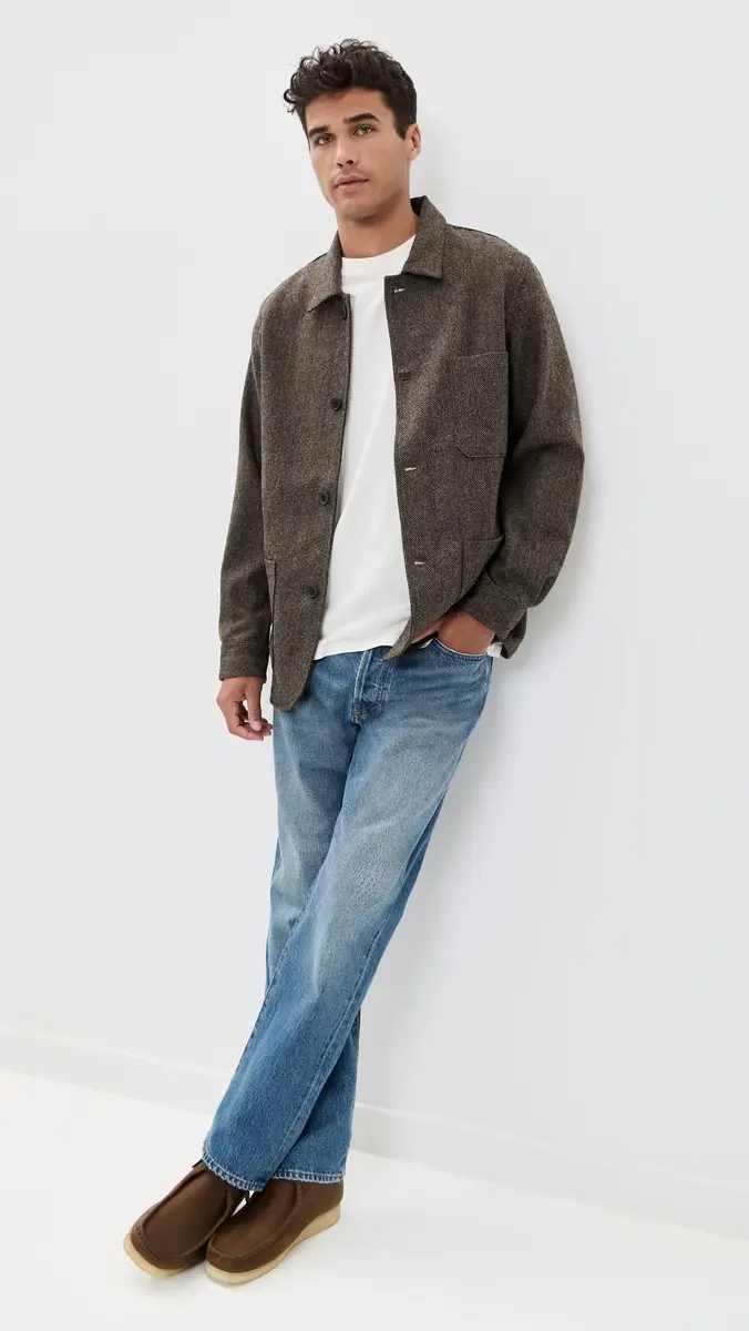 Portuguese Flannel Labura Wool Herringbone Jacket | Thumbnail 5