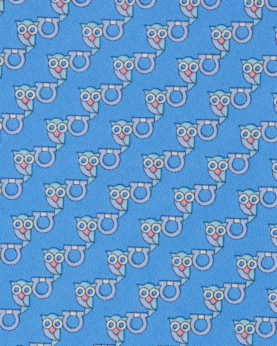 Ferragamo Owl Gancio Silk Tie | Thumbnail 4 Ferragamo Owl Gancio Silk Tie | Thumbnail 4