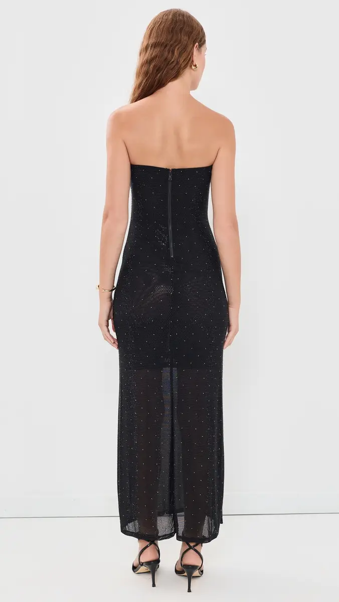 Alice + Olivia Delora Embellished Strapless Midi Dress | Thumbnail 3 Alice + Olivia Delora Embellished Strapless Midi Dress | Thumbnail 3