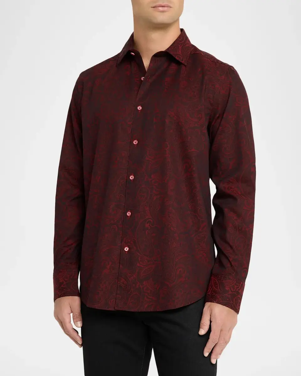 Robert Graham Hudson Paisley Stretch Cotton Shirt | Thumbnail 4 Robert Graham Hudson Paisley Stretch Cotton Shirt | Thumbnail 4
