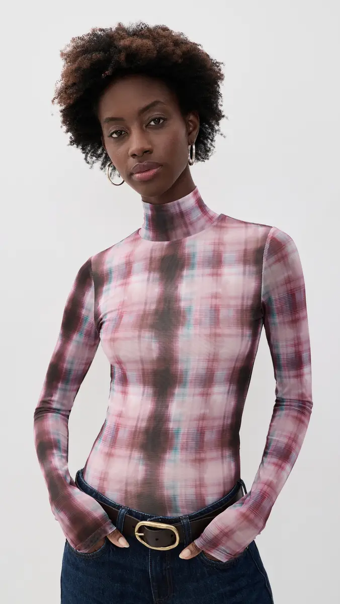 rag & bone Yana Mock Neck Mesh Top | Thumbnail 2 rag & bone Yana Mock Neck Mesh Top | Thumbnail 2