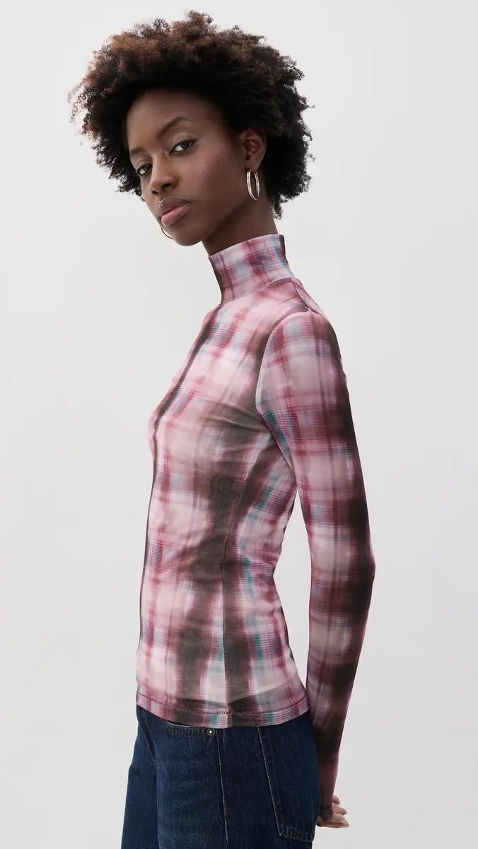 rag & bone Yana Mock Neck Mesh Top | Thumbnail 4 rag & bone Yana Mock Neck Mesh Top | Thumbnail 4