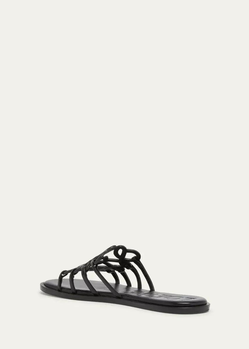 Loewe Petal Leather Anagram Slide Sandals | Thumbnail 4 Loewe Petal Leather Anagram Slide Sandals | Thumbnail 4