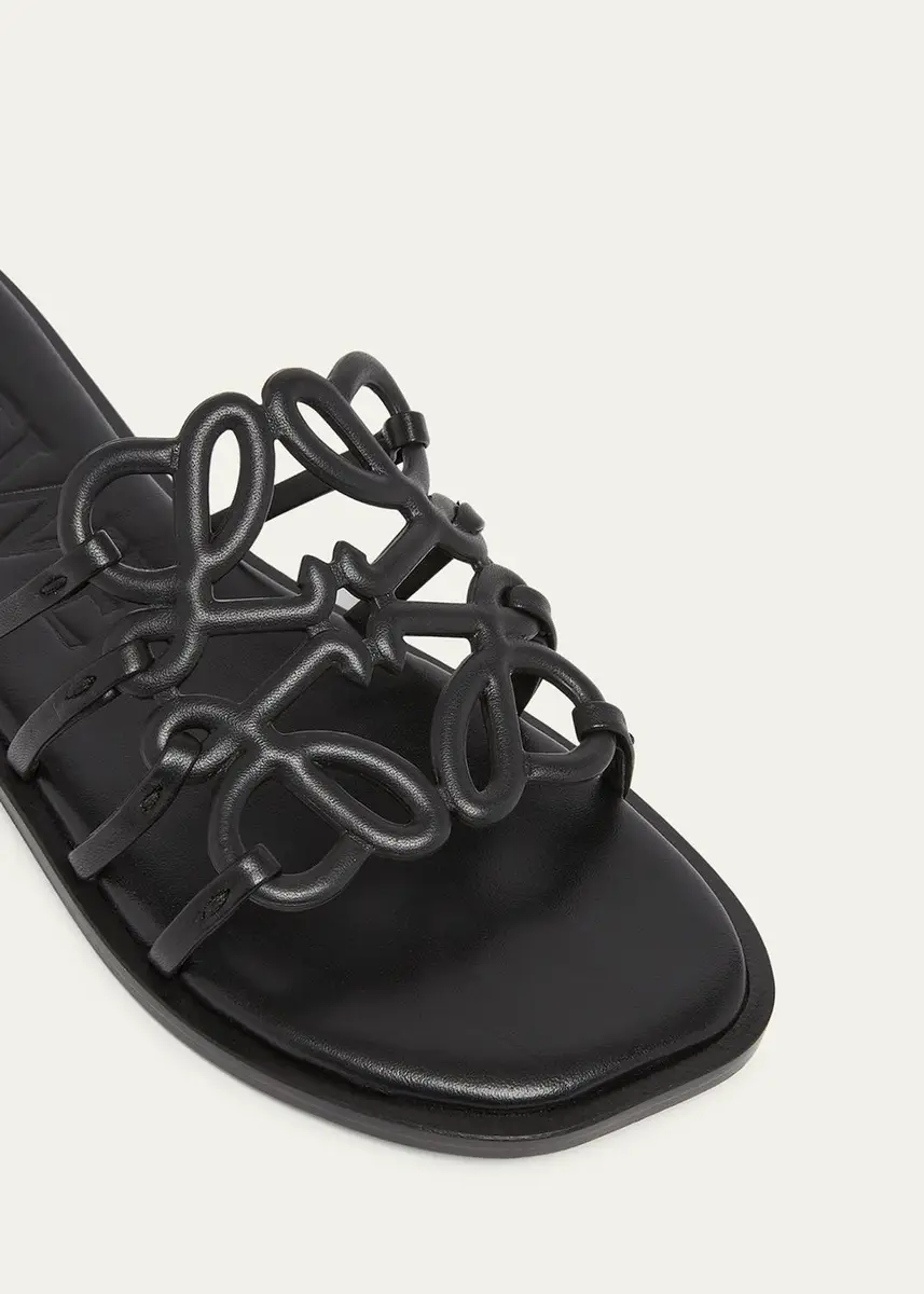Loewe Petal Leather Anagram Slide Sandals | Thumbnail 5 Loewe Petal Leather Anagram Slide Sandals | Thumbnail 5