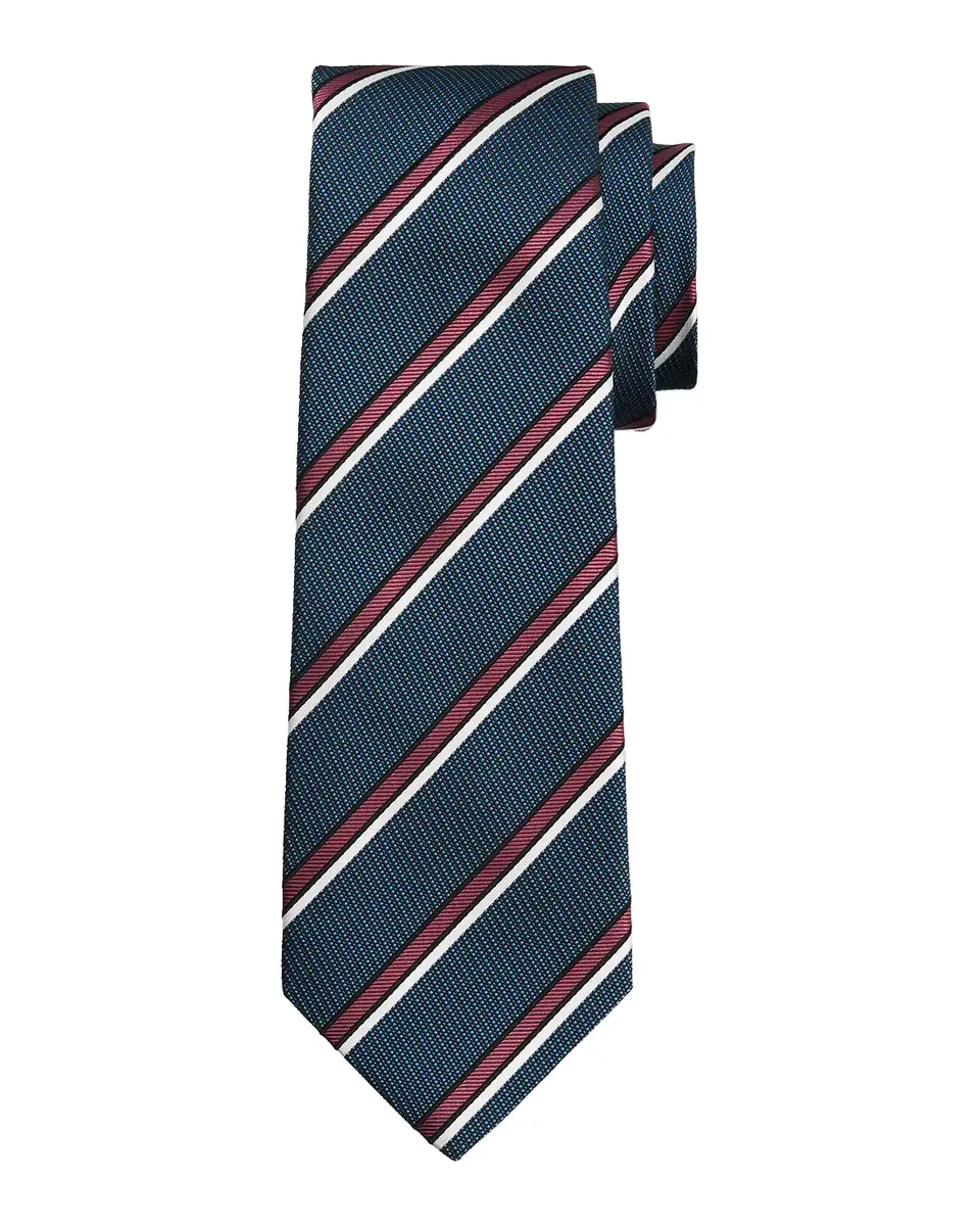 Kiton Men's Silk Pinstripe Jacquard 7-Fold Tie | Thumbnail 2 Kiton Men's Silk Pinstripe Jacquard 7-Fold Tie | Thumbnail 2