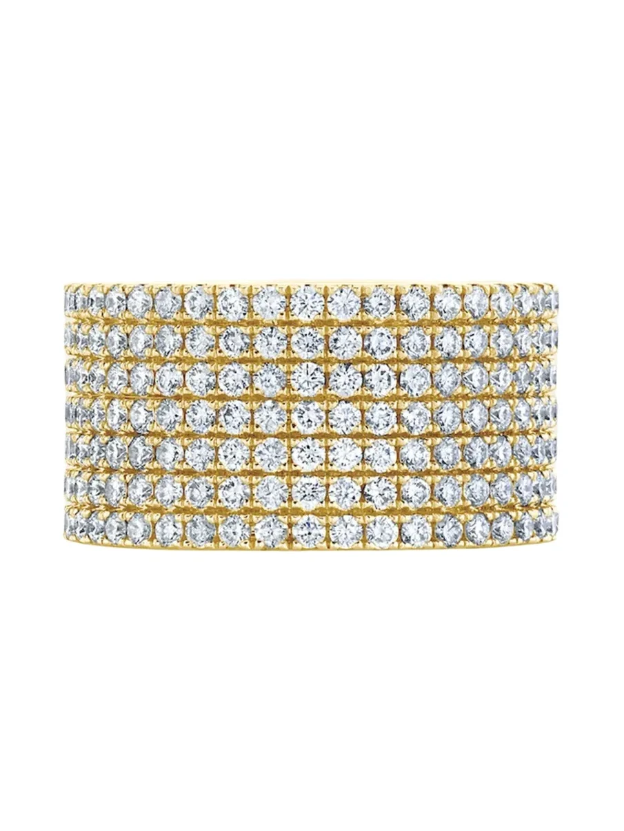 18K Yellow Gold Diamond Disco Band