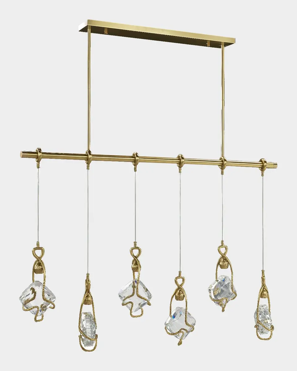 John-Richard Collection Mirelle 84" 6-Light Horizontal Chandelier | Thumbnail 2