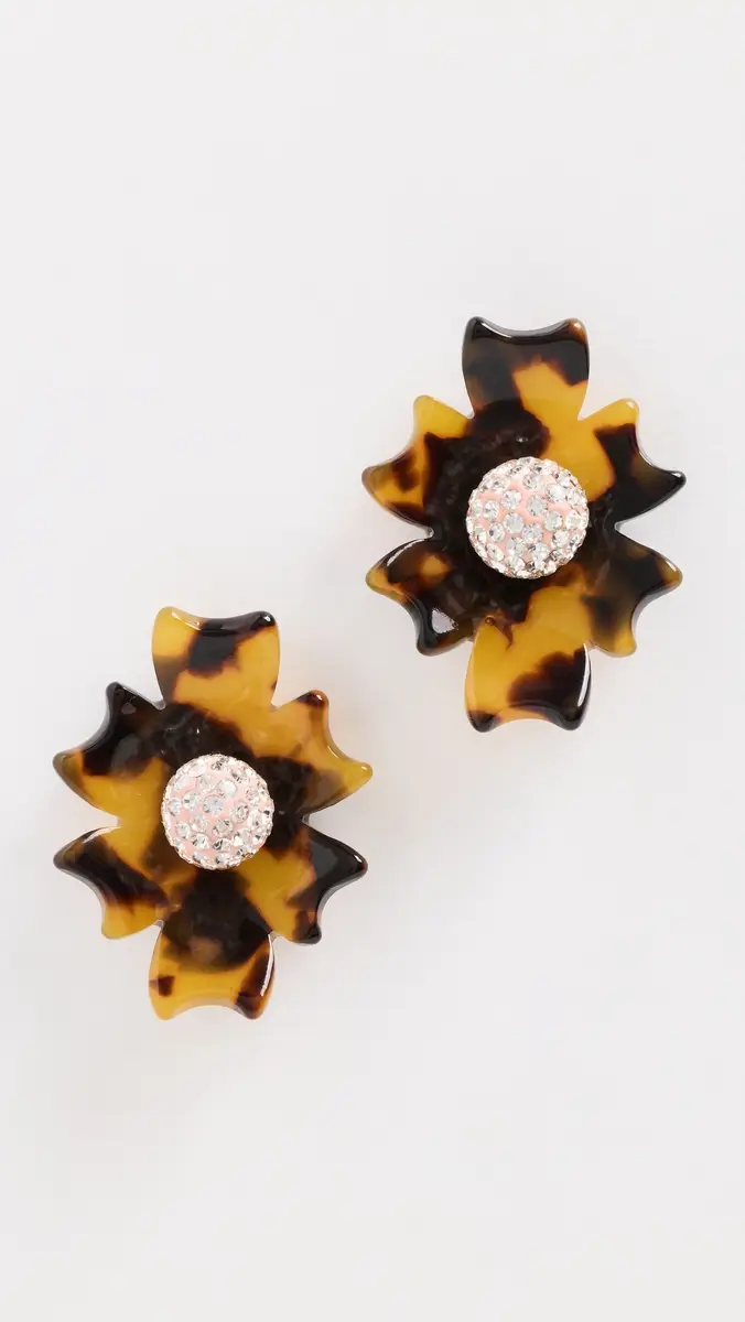 Lele Sadoughi Crystal Button Earrings | Thumbnail 2