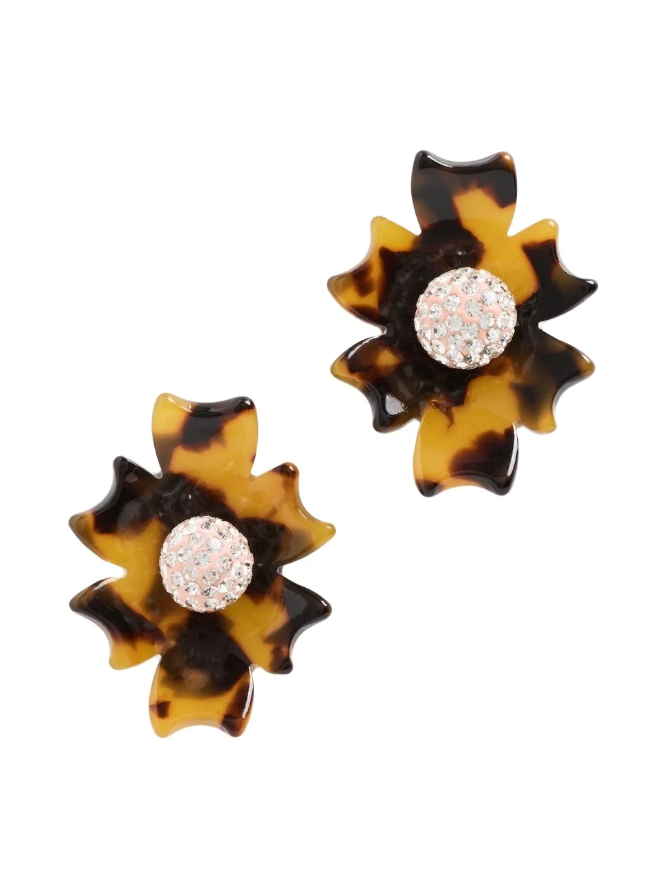 Lele Sadoughi Crystal Button Earrings