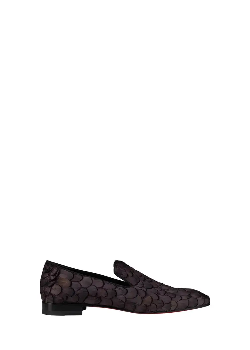 Christian Louboutin Men's Dandelion Marlen Feather Loafers | Thumbnail 5 Christian Louboutin Men's Dandelion Marlen Feather Loafers | Thumbnail 5