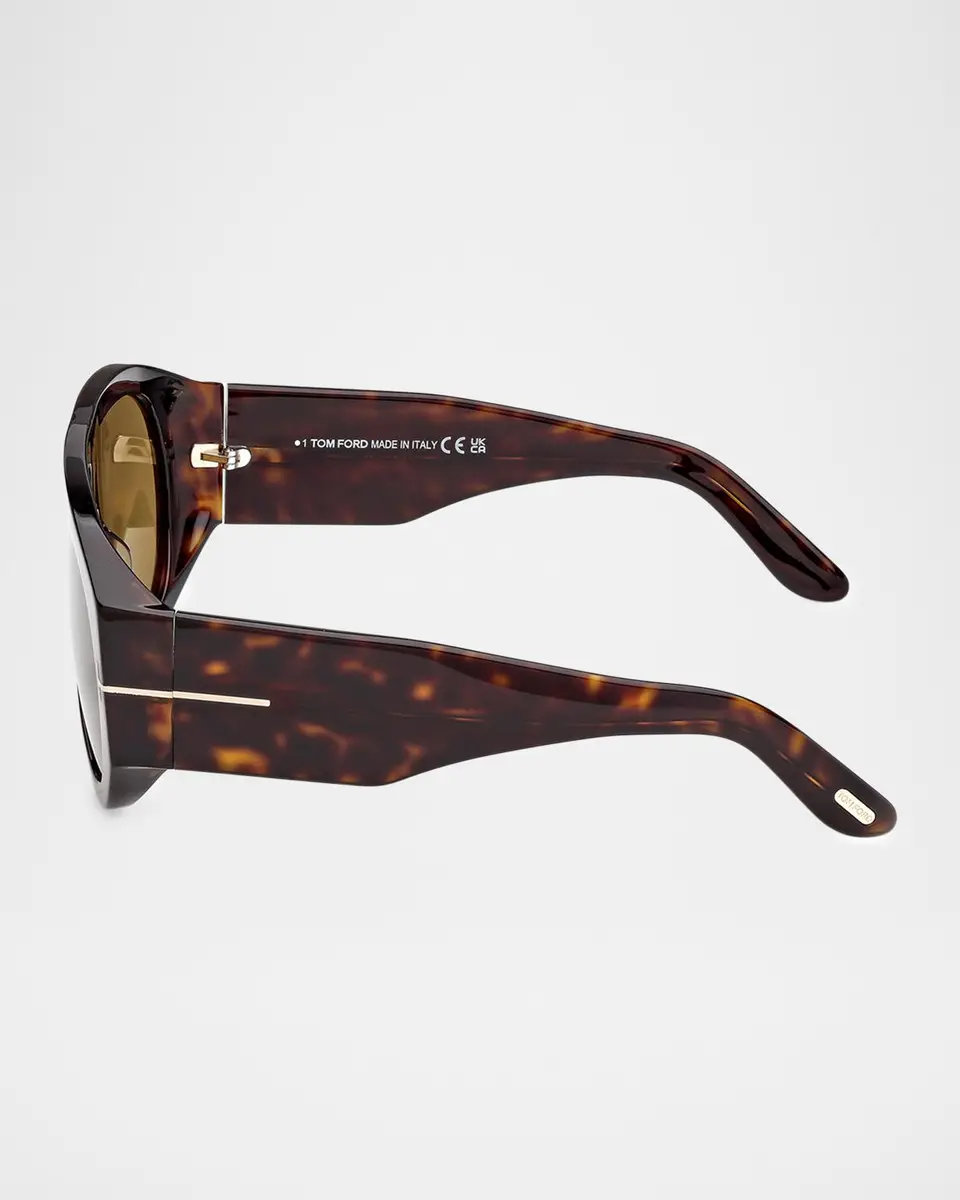 Tom Ford Bronson 60MM Acetate Pilot Sunglasses | Thumbnail 3