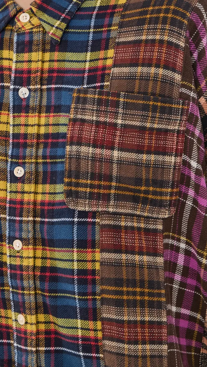 R13 Spliced Drop Neck Button Down Shirt | Thumbnail 6