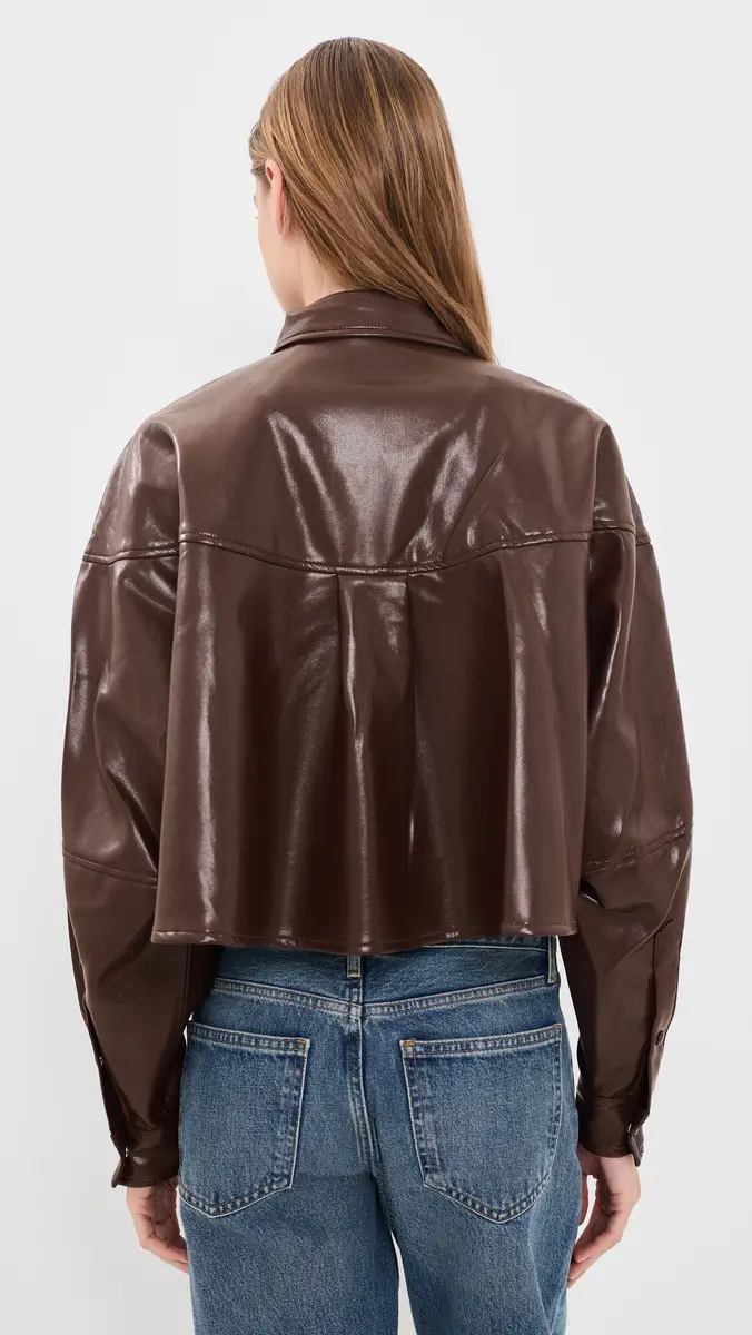 AGOLDE Agnes Faux Leather Shirt | Thumbnail 3 AGOLDE Agnes Faux Leather Shirt | Thumbnail 3