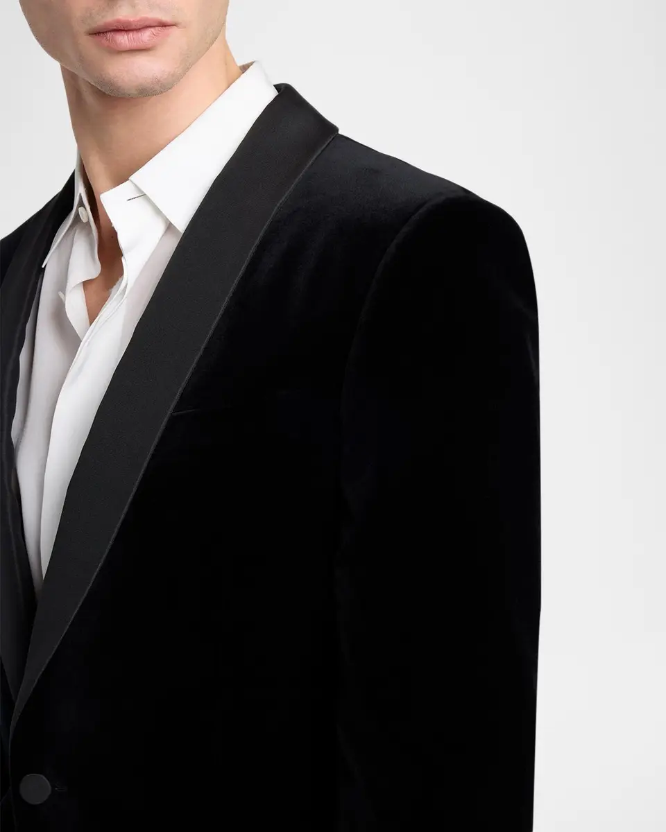 Tom Ford Men's Velvet Shawl-Lapel One-Button Dinner Jacket | Thumbnail 5 Tom Ford Men's Velvet Shawl-Lapel One-Button Dinner Jacket | Thumbnail 5
