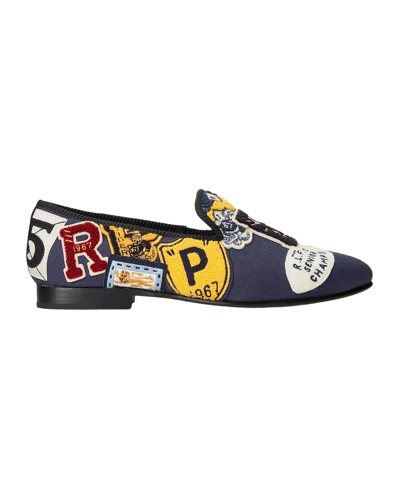 Polo Ralph Lauren Men's Paxton Logo-Patch Canvas Slippers