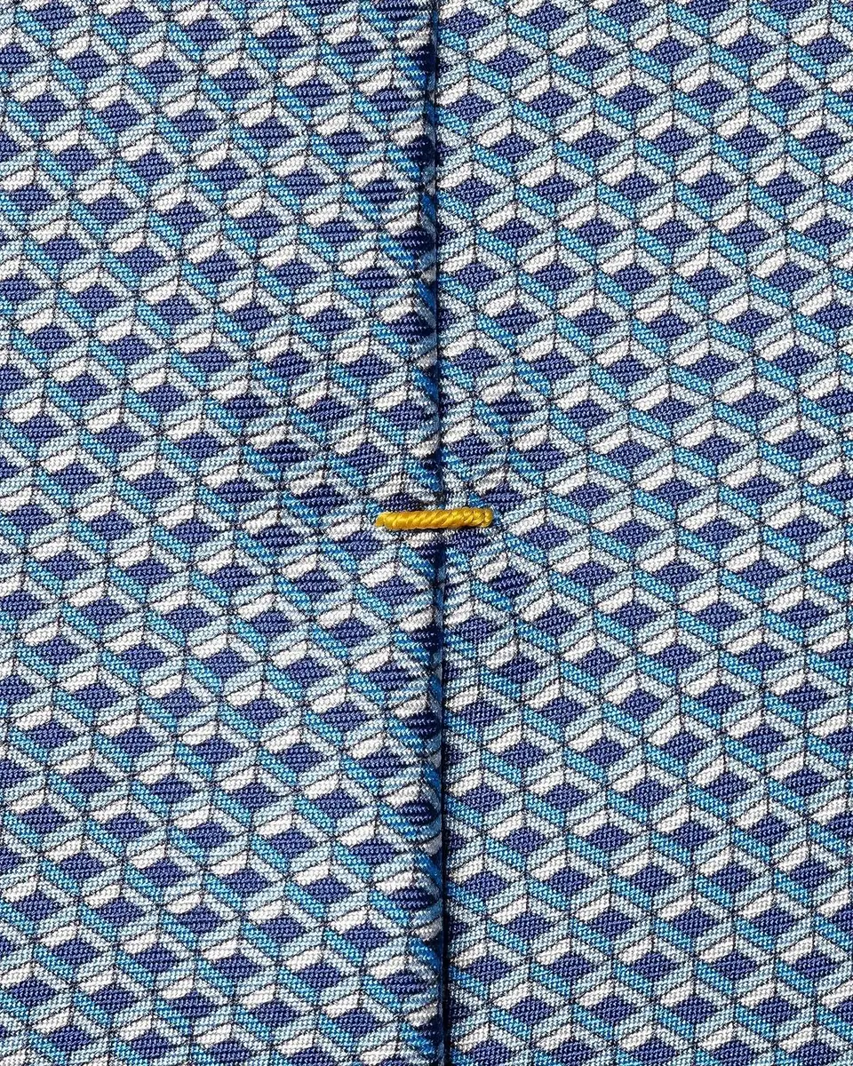 Eton Men's Geometric-Diamond Print Silk Tie | Thumbnail 3