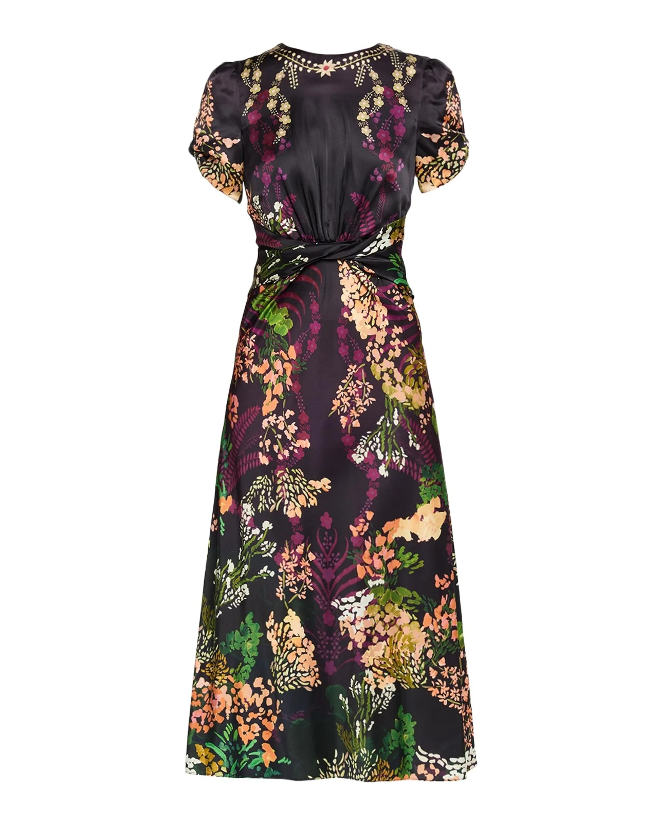 Gwen Floral Silk-Blend Dress Gwen Floral Silk-Blend Dress