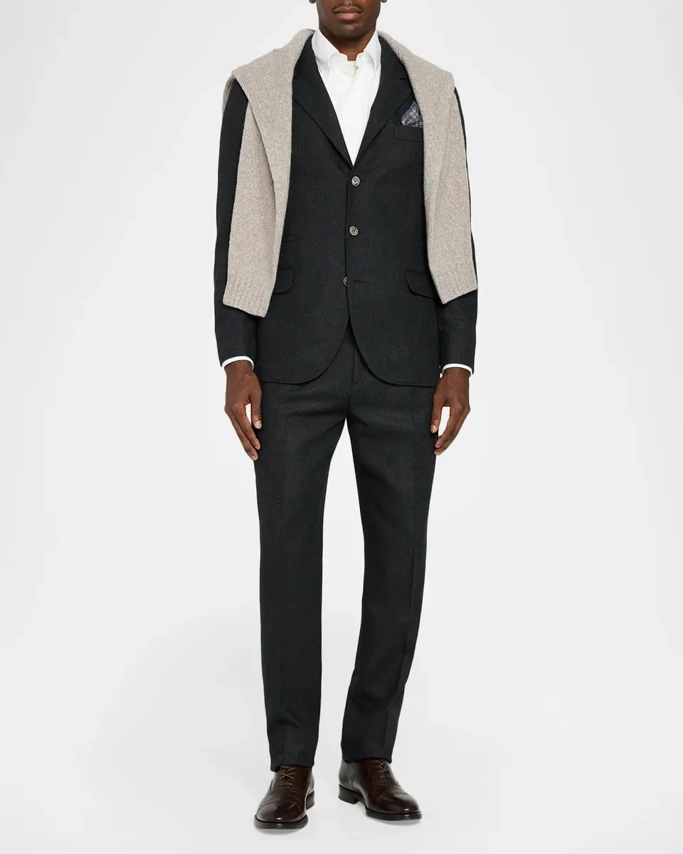 Brunello Cucinelli Men's Virgin Wool Suit | Thumbnail 2