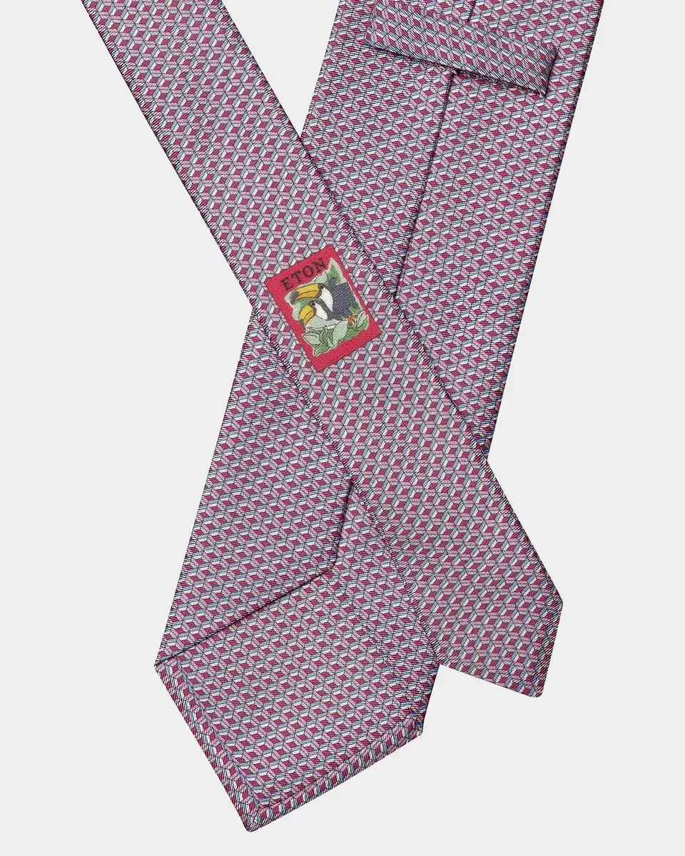 Eton Men's Geometric-Print Silk Tie | Thumbnail 2 Eton Men's Geometric-Print Silk Tie | Thumbnail 2