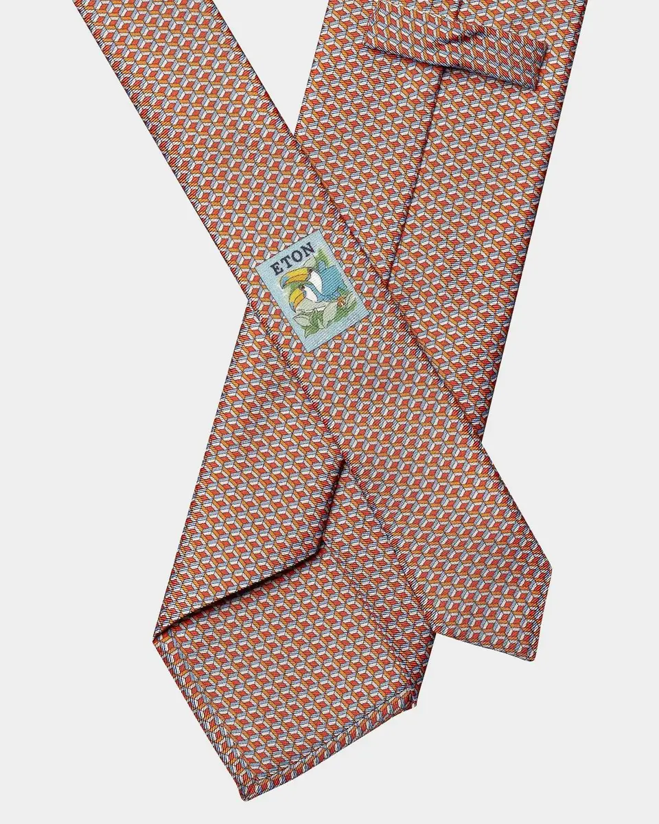 Eton Men's Geometric Silk Tie | Thumbnail 2 Eton Men's Geometric Silk Tie | Thumbnail 2