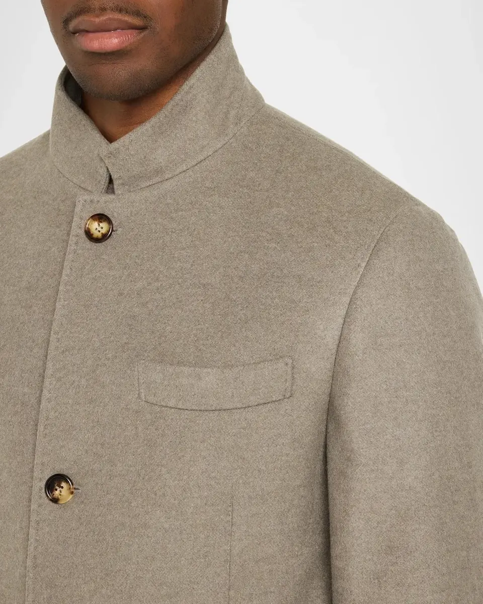 Brunello Cucinelli Men's Cashmere Nehru Jacket | Thumbnail 5 Brunello Cucinelli Men's Cashmere Nehru Jacket | Thumbnail 5