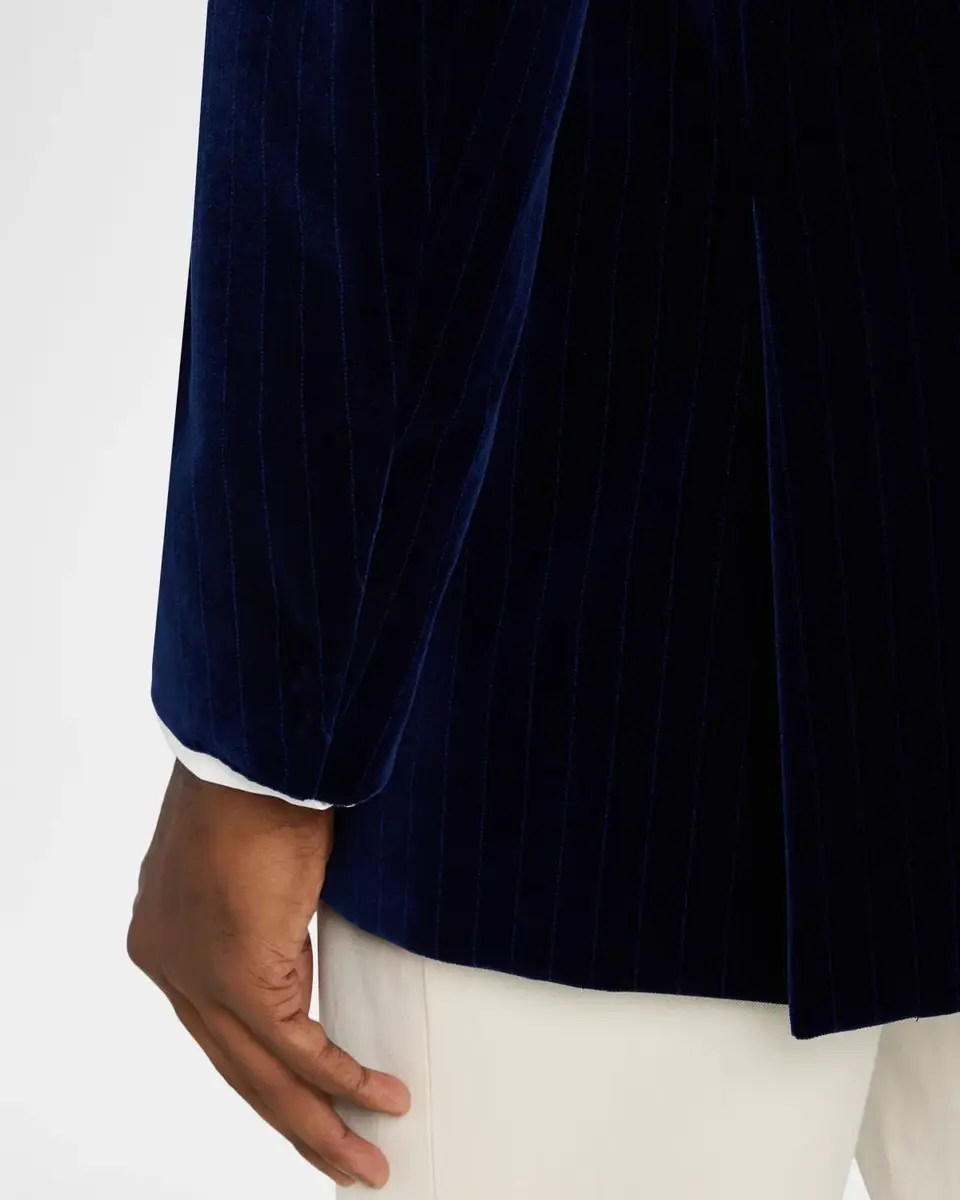 Brunello Cucinelli Men's Pinstriped Cotton-Silk Velvet Blazer | Thumbnail 8 Brunello Cucinelli Men's Pinstriped Cotton-Silk Velvet Blazer | Thumbnail 8