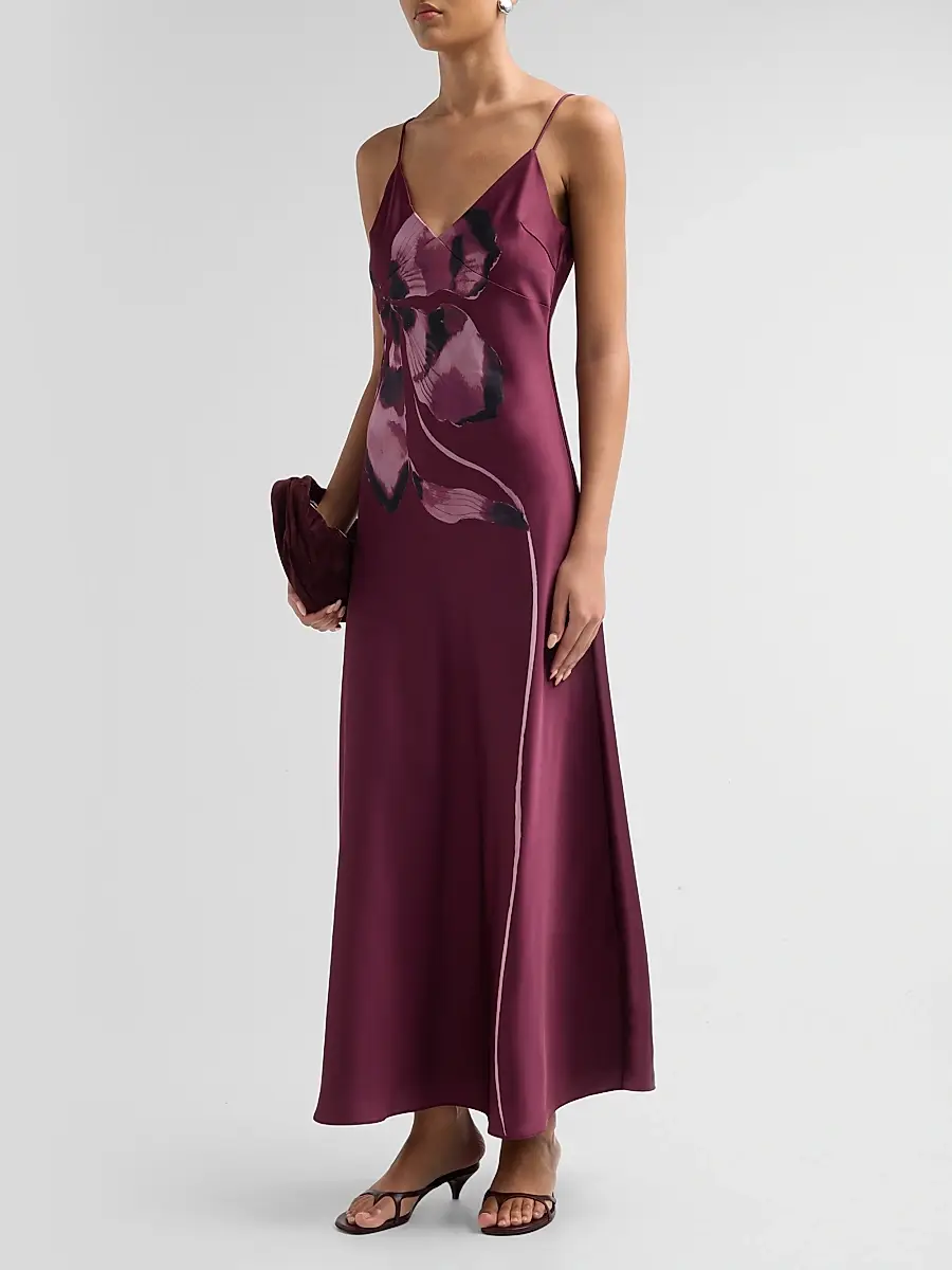 Amur Women's Coralee Floral Slip Maxi Dress | Thumbnail 4 Amur Women's Coralee Floral Slip Maxi Dress | Thumbnail 4