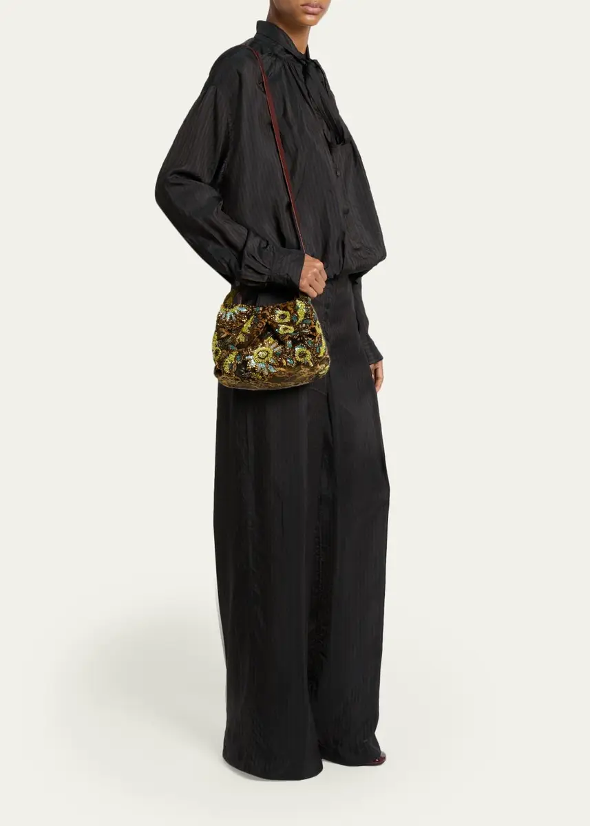 Dries Van Noten Beaded Floral Top-Handle Bag | Thumbnail 5 Dries Van Noten Beaded Floral Top-Handle Bag | Thumbnail 5