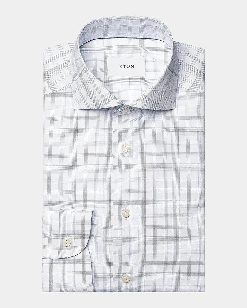 Eton Men's Contemporary Fit Plaid Sport Shirt | Thumbnail 4 Eton Men's Contemporary Fit Plaid Sport Shirt | Thumbnail 4