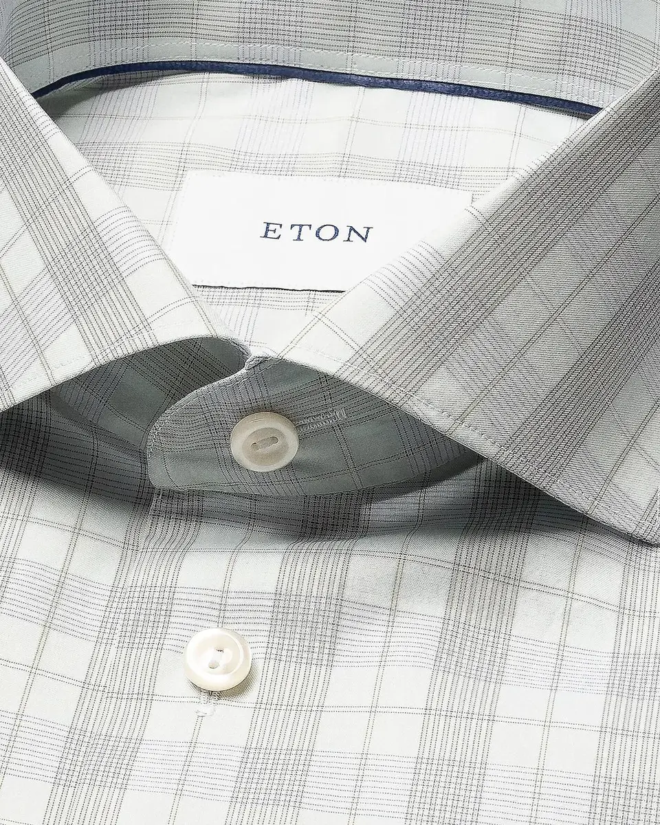 Eton Men's Contemporary Fit Plaid Sport Shirt | Thumbnail 5