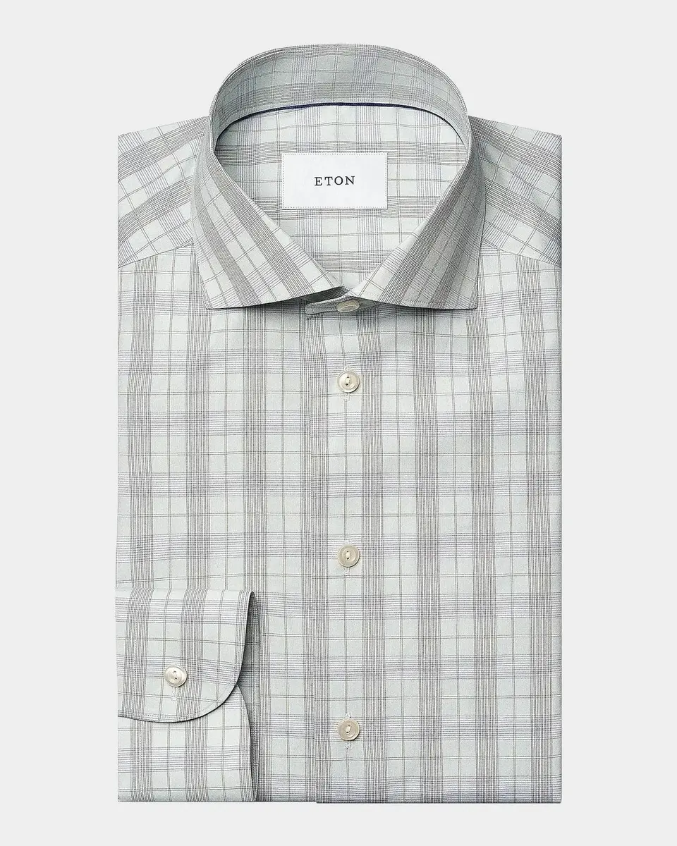 Eton Men's Contemporary Fit Plaid Sport Shirt | Thumbnail 6