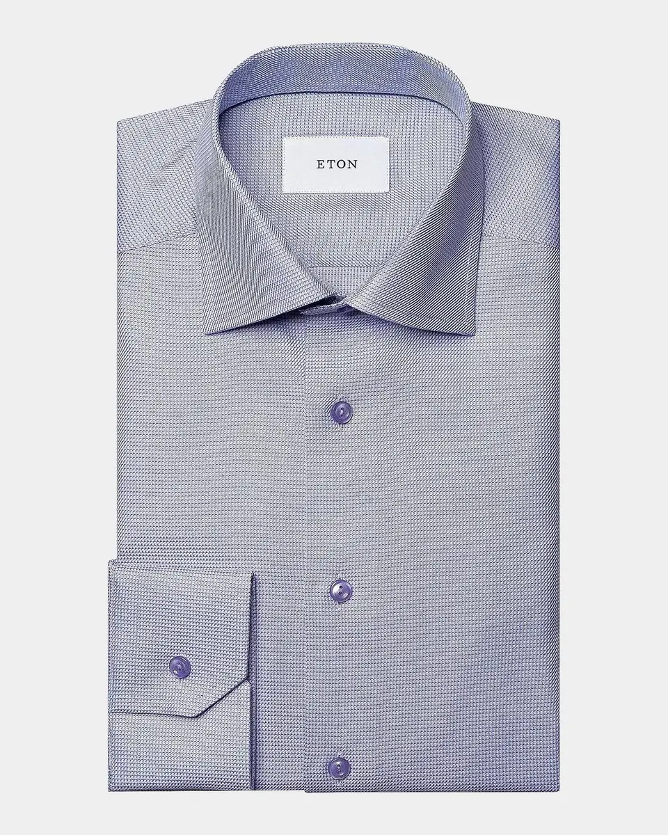 Eton Men's Contemporary-Fit Micro-Geometric Sport Shirt | Thumbnail 7