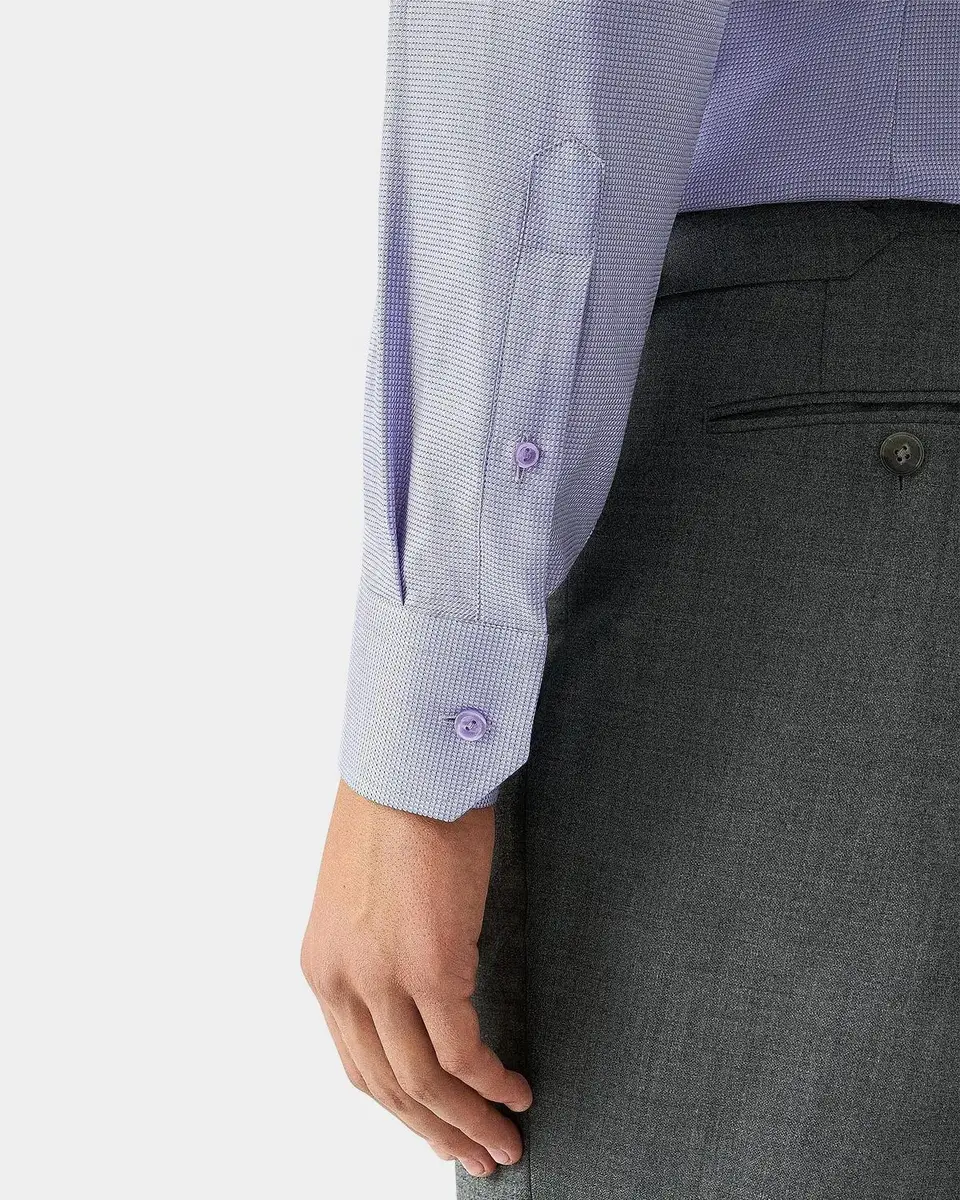 Eton Men's Contemporary-Fit Micro-Geometric Sport Shirt | Thumbnail 9