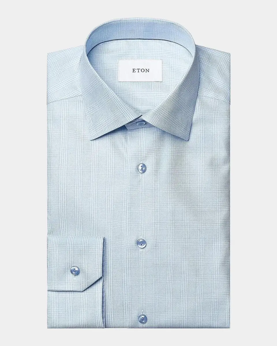 Eton Men's Contemporary-Fit Plaid Sport Shirt | Thumbnail 7 Eton Men's Contemporary-Fit Plaid Sport Shirt | Thumbnail 7
