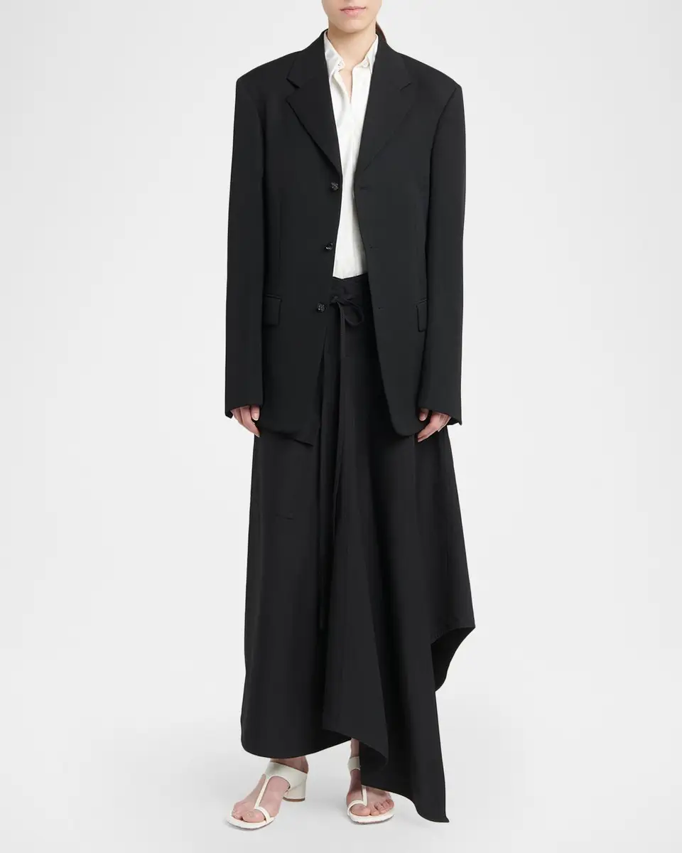 Bottega Veneta Oversized Single-Breasted Wool Blazer | Thumbnail 2