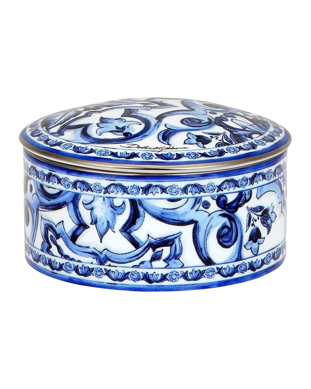 Dolce & Gabbana Blu Mediterraneo Round Porcelain Box