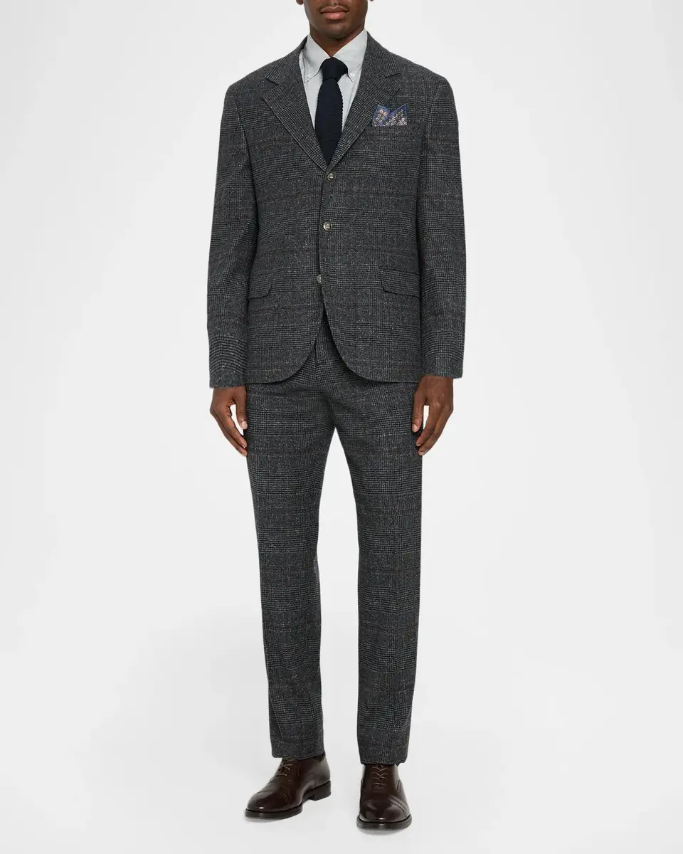 Brunello Cucinelli Glen Plaid Silk-Wool Blend Suit | Thumbnail 2