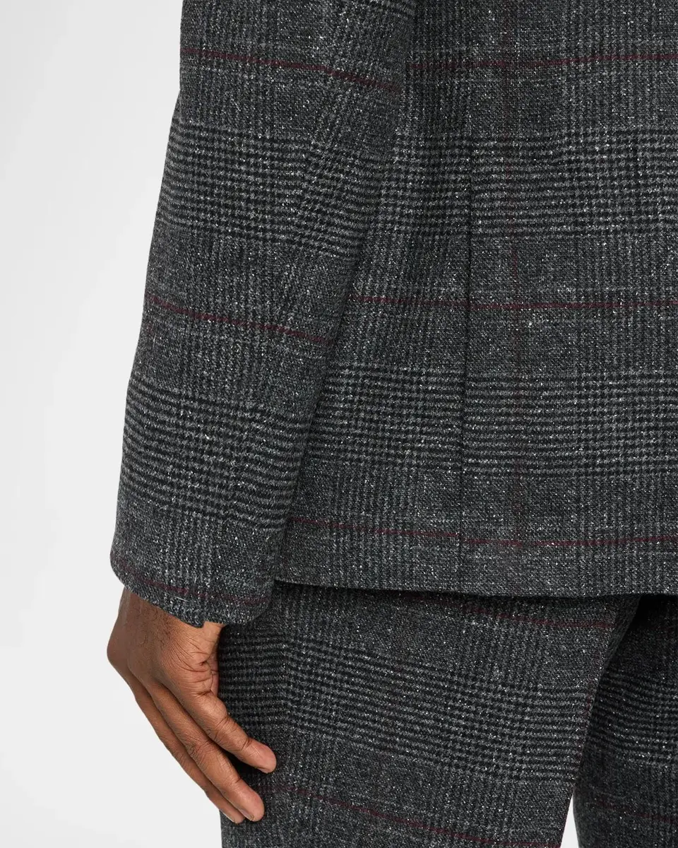 Brunello Cucinelli Glen Plaid Silk-Wool Blend Suit | Thumbnail 9