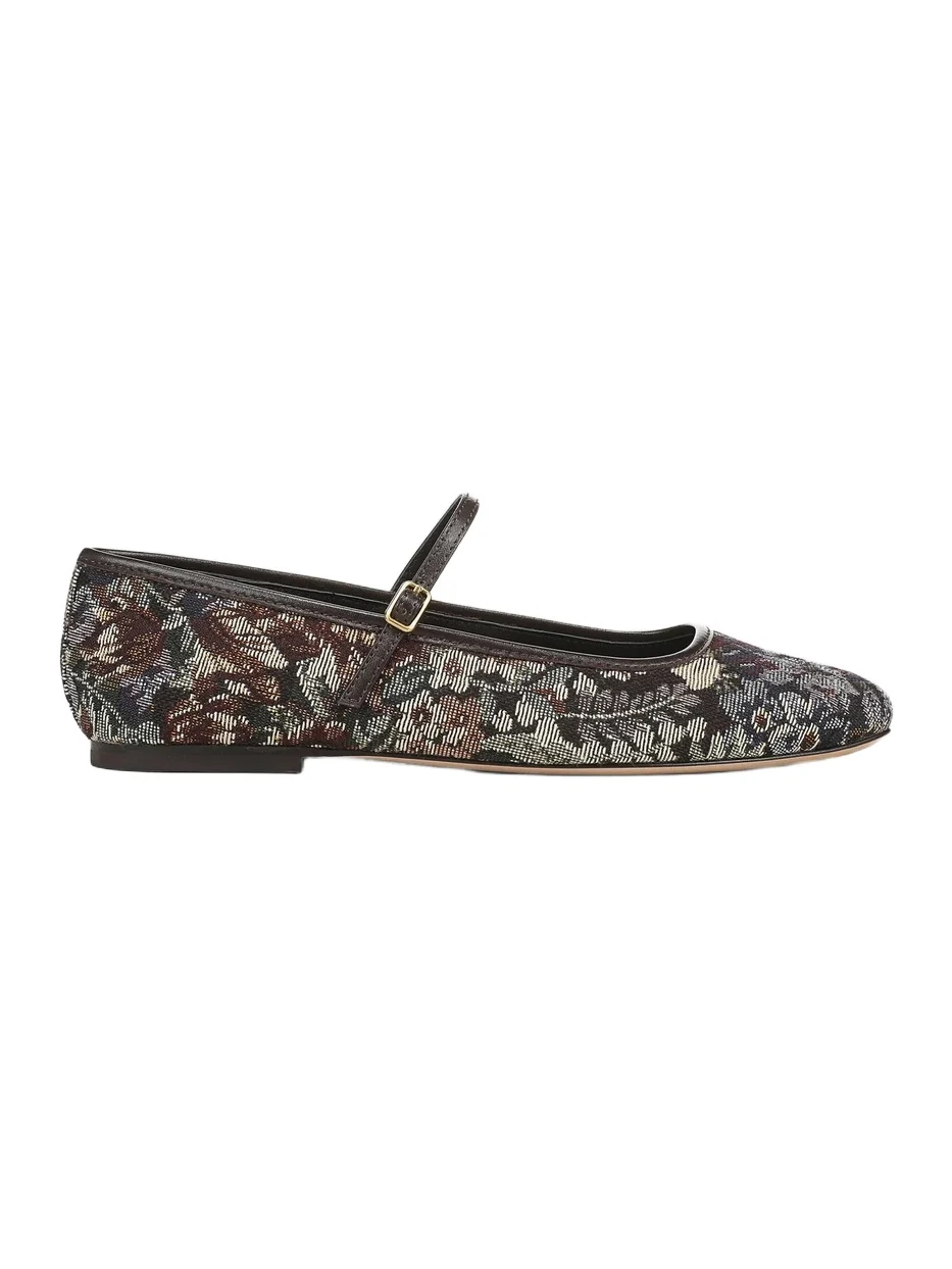 Veronica Beard Women's Ellie Textured-Floral Mary Janes