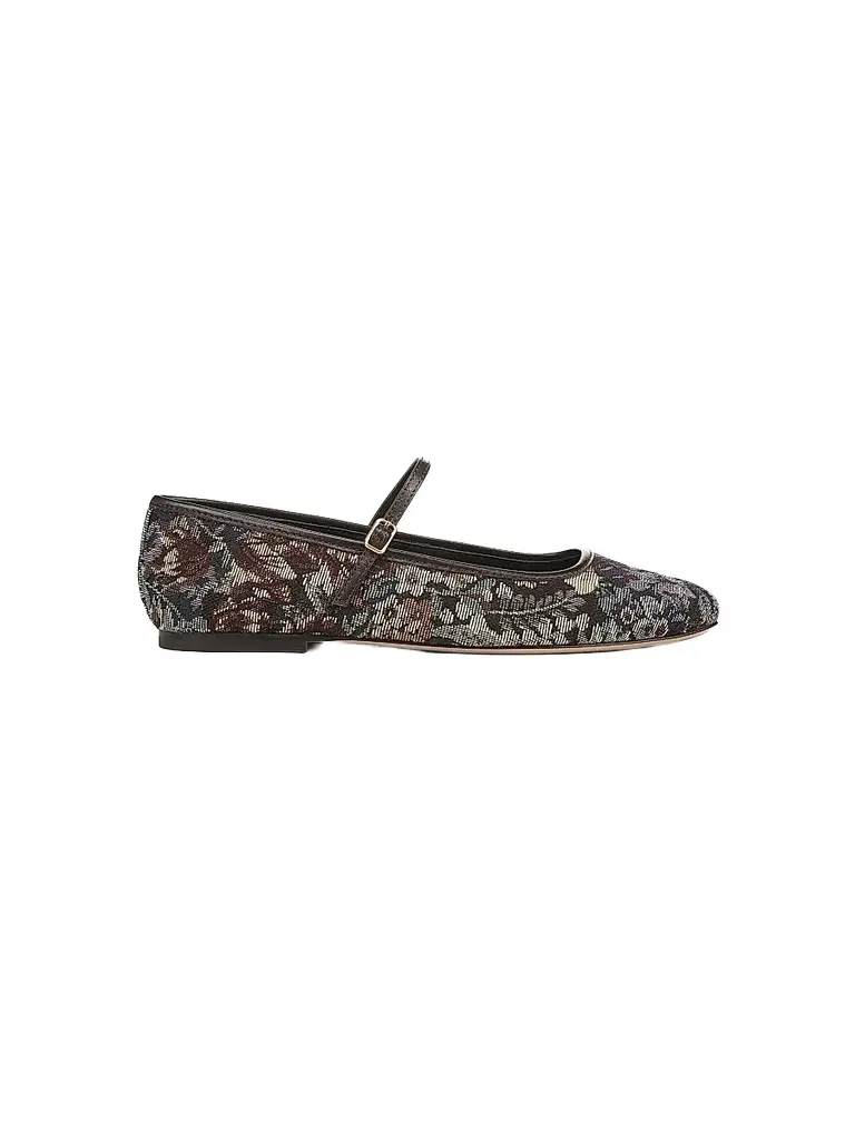 Veronica Beard Women's Ellie Textured-Floral Mary Janes