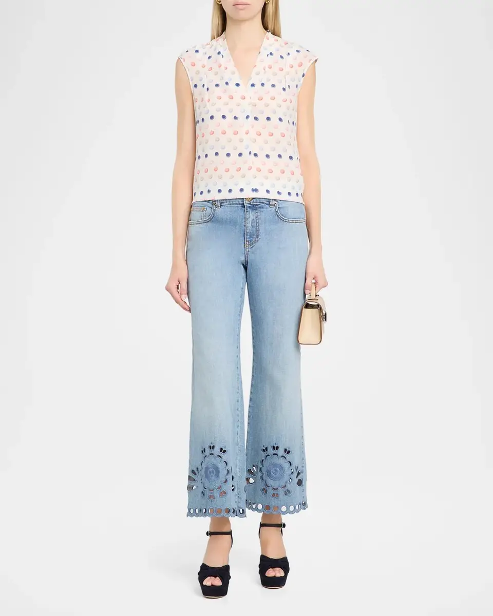 MAISON COMMON Polka-Dot Macaroon Silk Organza Sleeveless Blouse | Thumbnail 2 MAISON COMMON Polka-Dot Macaroon Silk Organza Sleeveless Blouse | Thumbnail 2