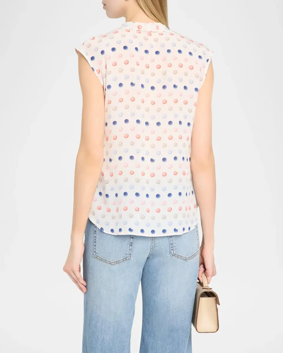 MAISON COMMON Polka-Dot Macaroon Silk Organza Sleeveless Blouse | Thumbnail 3 MAISON COMMON Polka-Dot Macaroon Silk Organza Sleeveless Blouse | Thumbnail 3