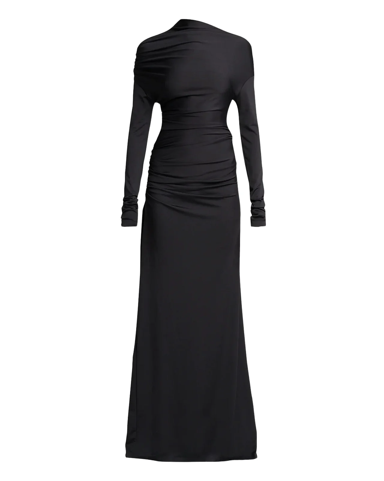 Draped Long-Sleeve Column Gown Draped Long-Sleeve Column Gown