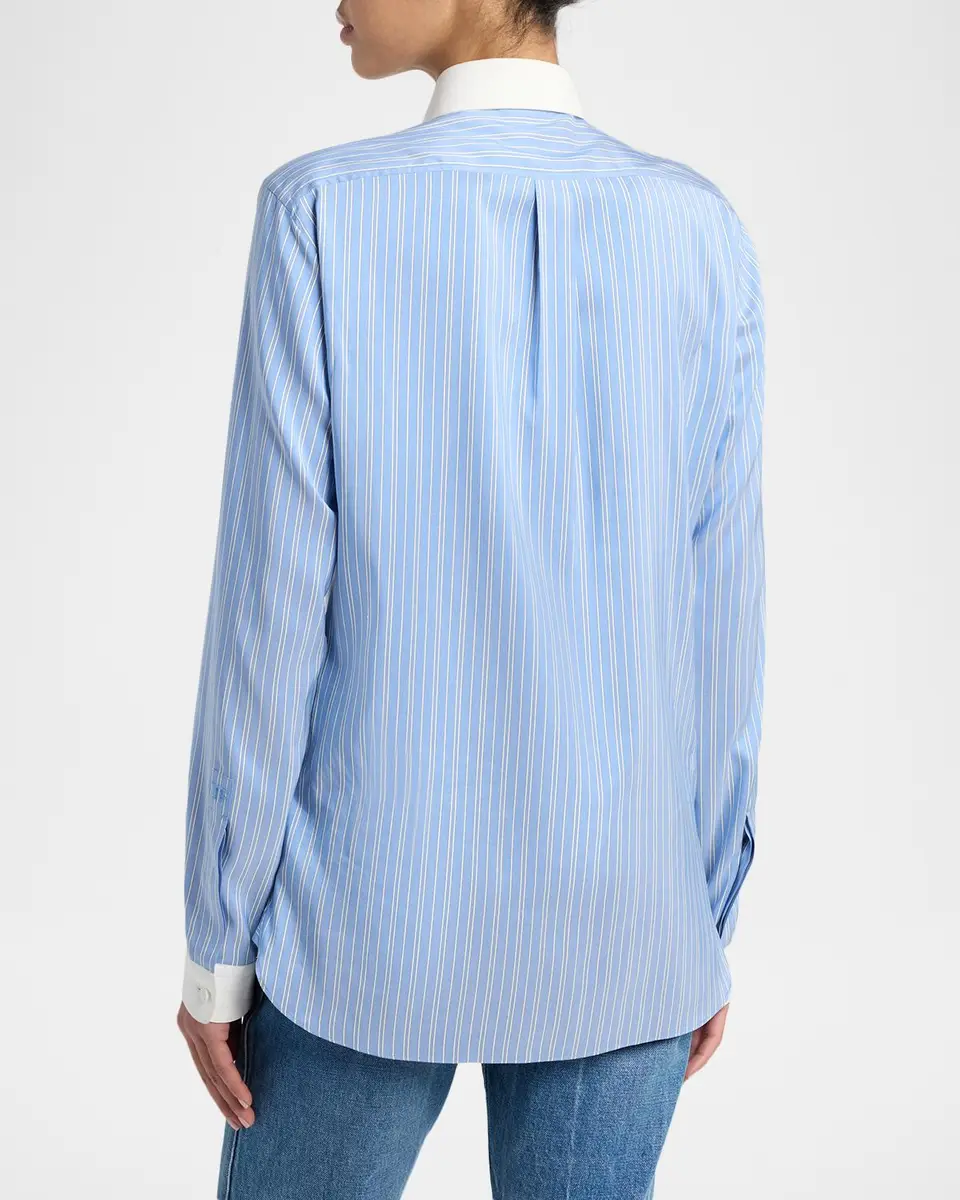 Tom Ford Striped Silk Button-Down Shirt | Thumbnail 3 Tom Ford Striped Silk Button-Down Shirt | Thumbnail 3