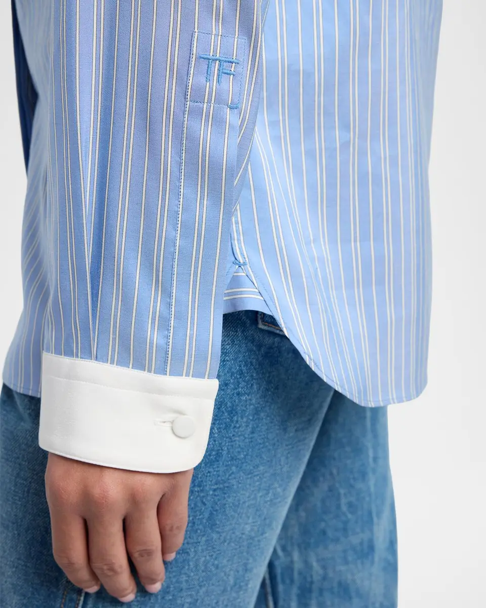 Tom Ford Striped Silk Button-Down Shirt | Thumbnail 5 Tom Ford Striped Silk Button-Down Shirt | Thumbnail 5