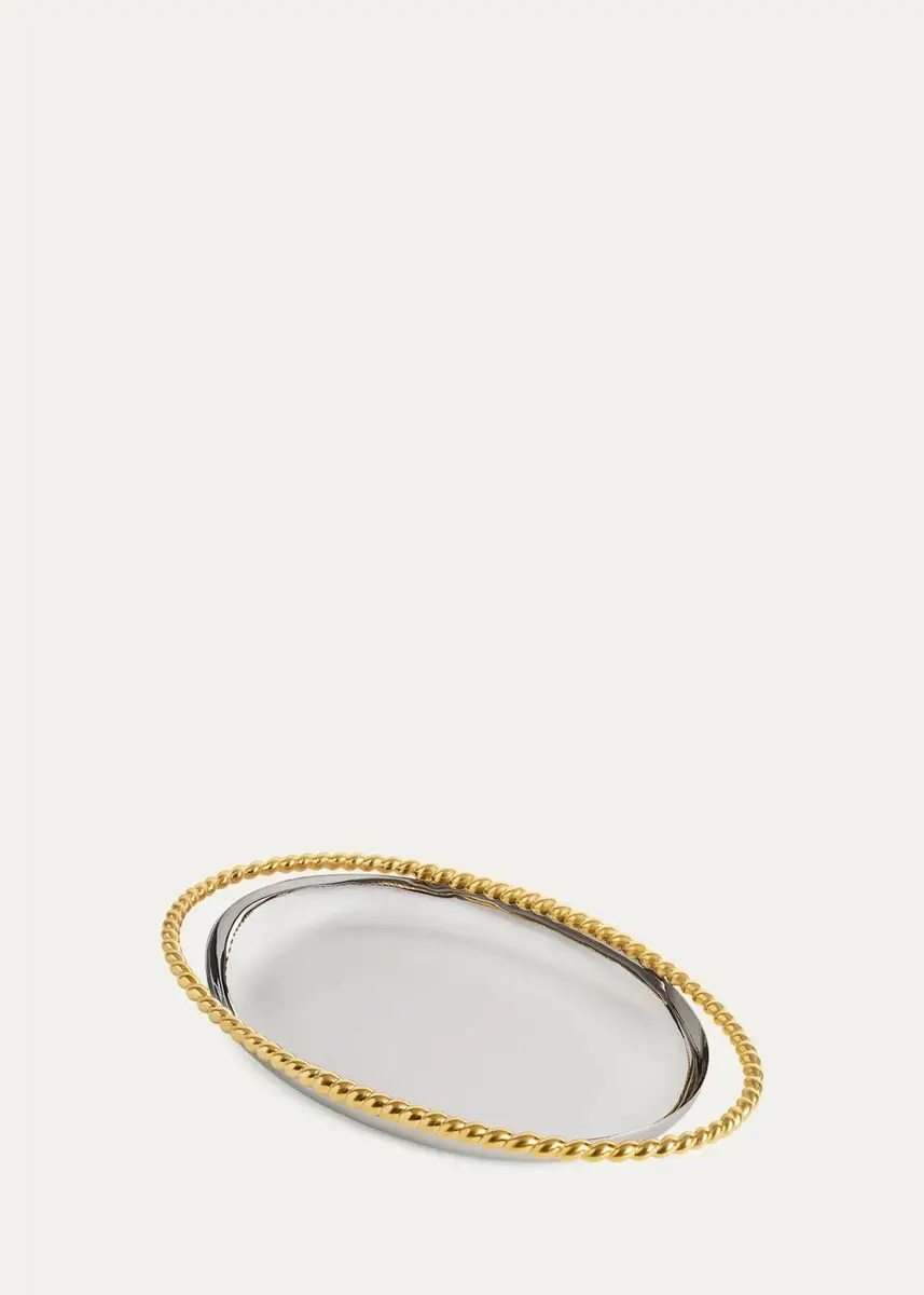 L'Objet x Jessica McCormack Corde Oval Platter, Large | Thumbnail 3 L'Objet x Jessica McCormack Corde Oval Platter, Large | Thumbnail 3