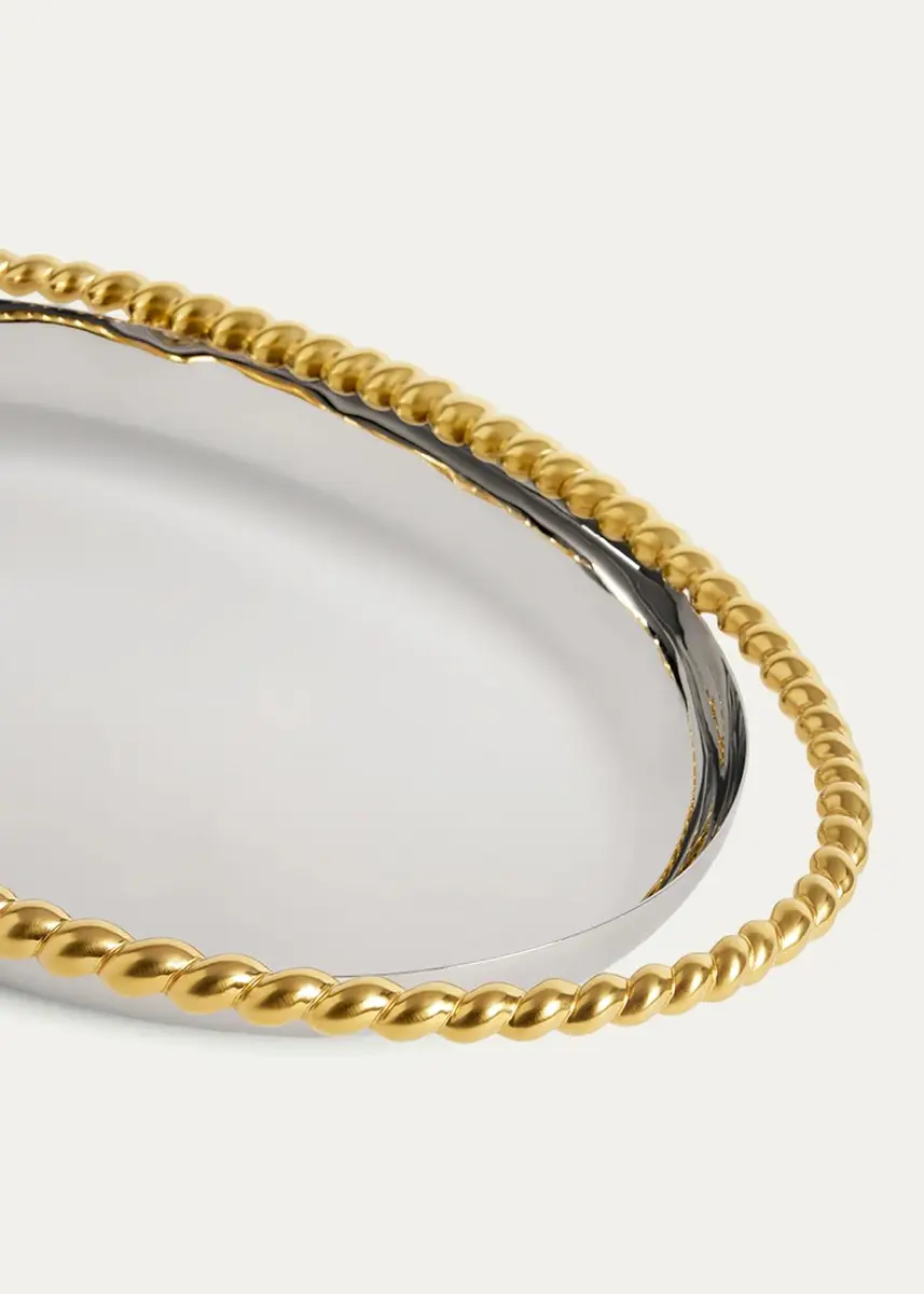 L'Objet x Jessica McCormack Corde Oval Platter, Large | Thumbnail 4 L'Objet x Jessica McCormack Corde Oval Platter, Large | Thumbnail 4
